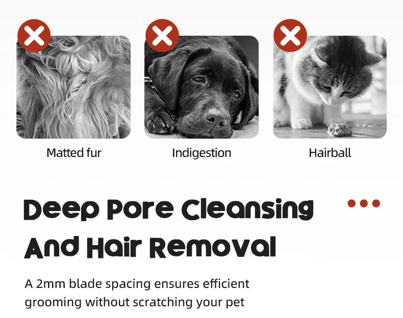 2-in-1 Pet Comb Removes Tangles & Loose Fur