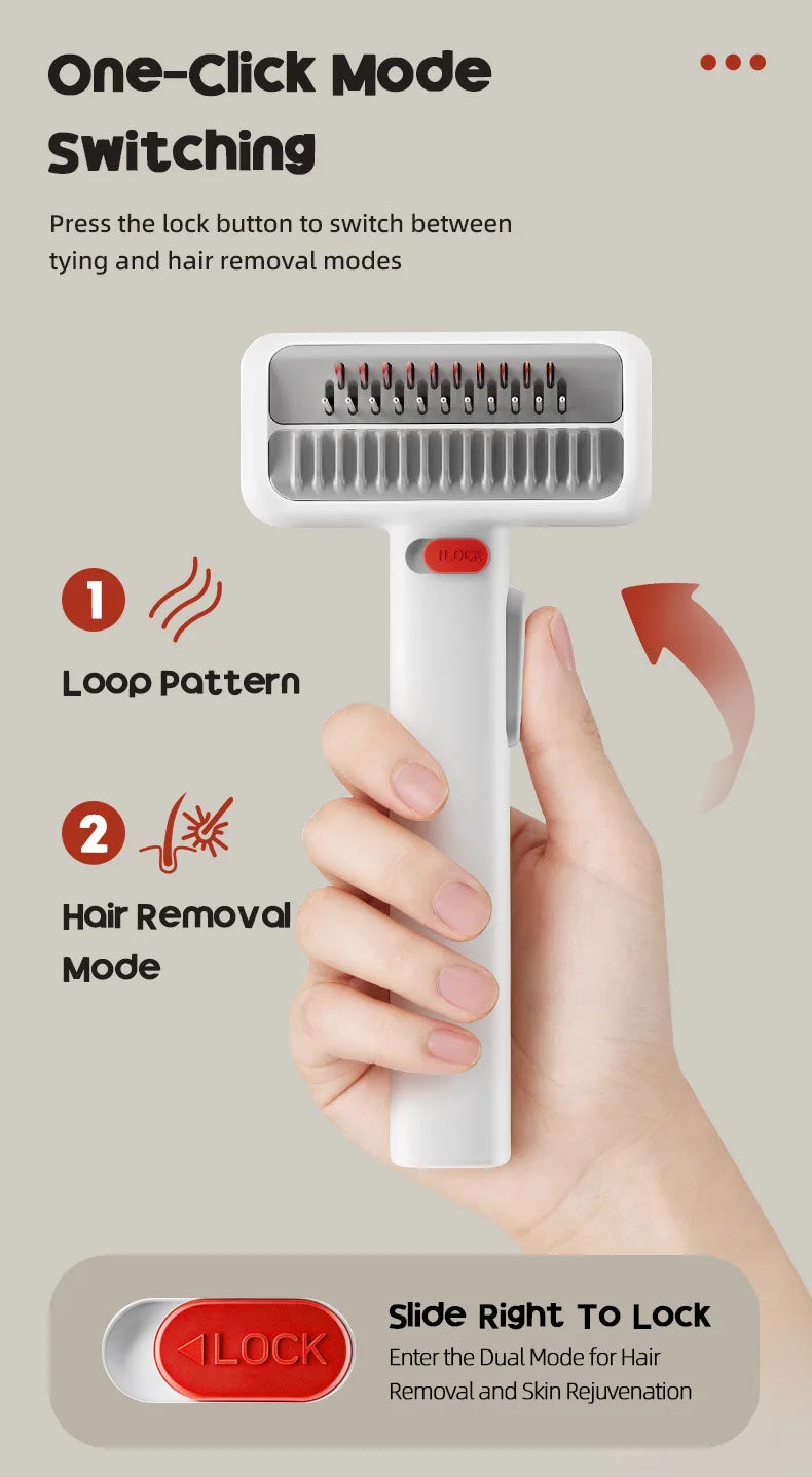 2-in-1 Pet Comb Removes Tangles & Loose Fur