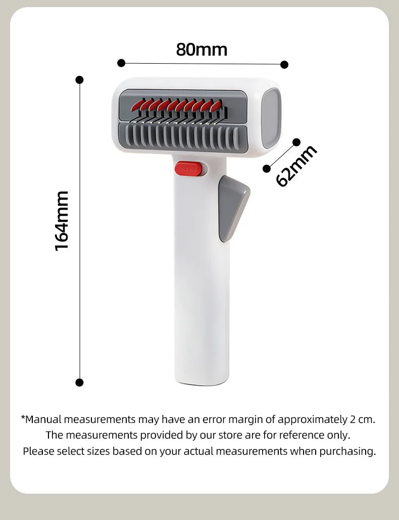 2-in-1 Pet Comb Removes Tangles & Loose Fur