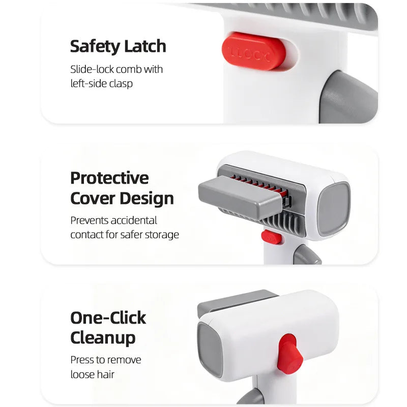 2-in-1 Pet Comb Removes Tangles & Loose Fur