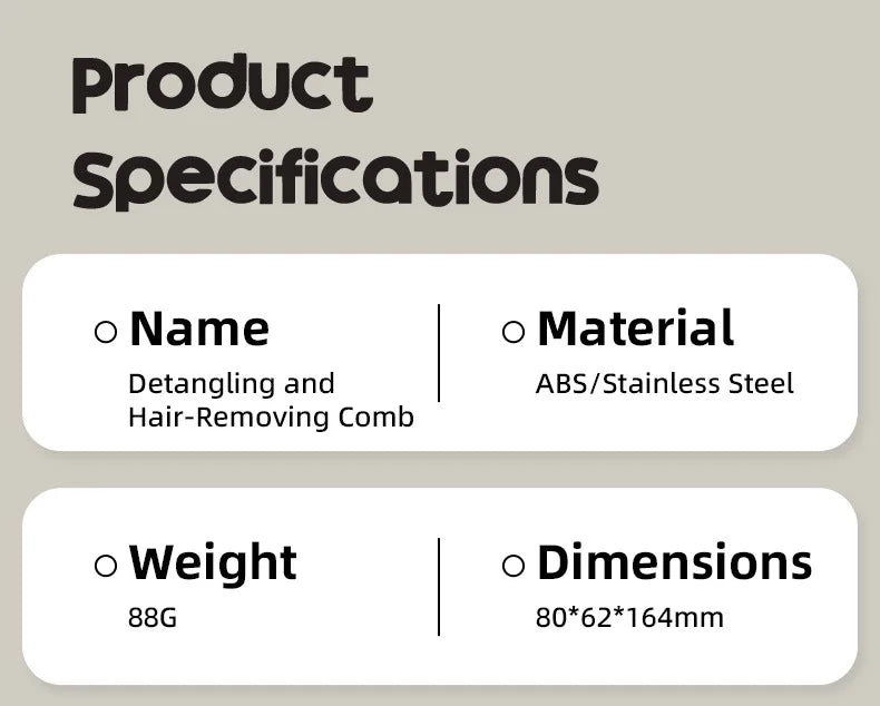 2-in-1 Pet Comb Removes Tangles & Loose Fur