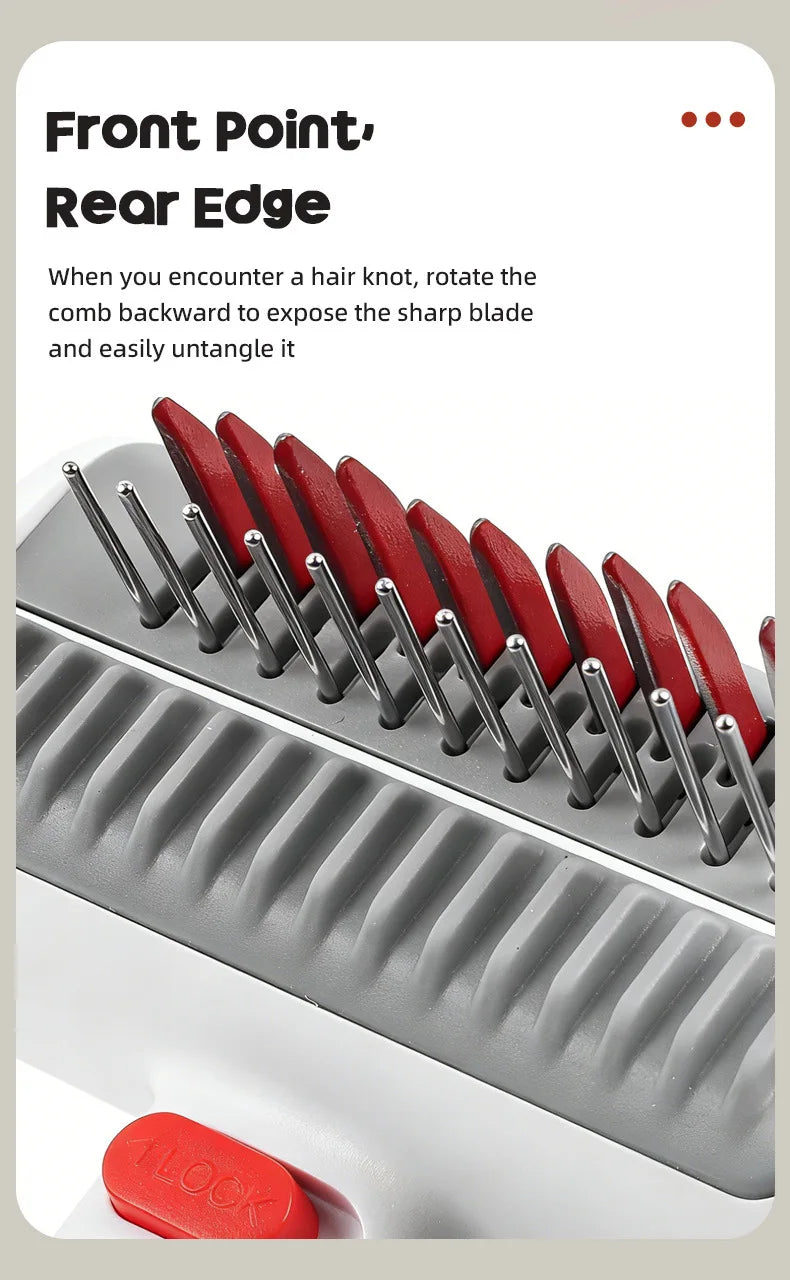 2-in-1 Pet Comb Removes Tangles & Loose Fur